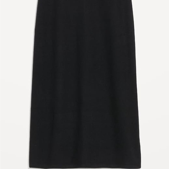 Old Navy Black Midi Pencil Skirt with Slit - Picture 4 of 7